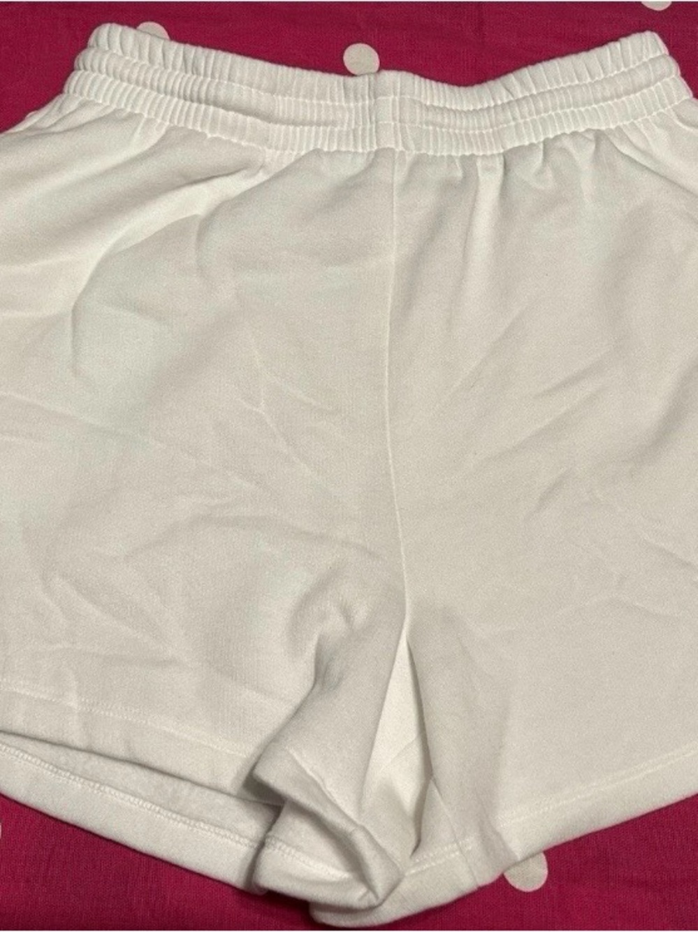PINK Victoria's Secret White Elastic-Waist Athletic Fleece Campus Shorts